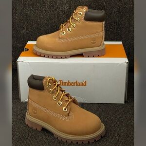 Timberland Premium Toddler Boy 6-Inch Waterproof Boot Wheat Color Size- 7W